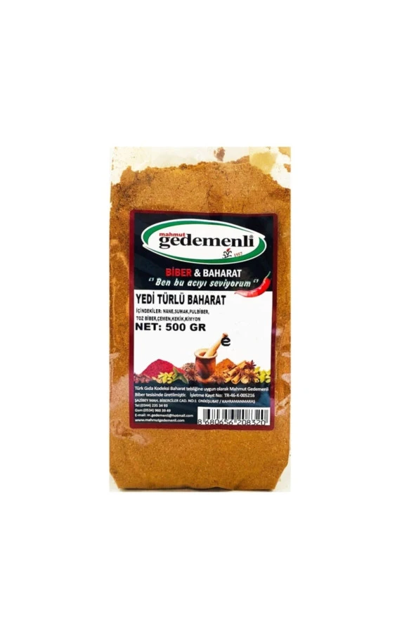 Yedi Türlü Baharat 500 Gr ürün görseli