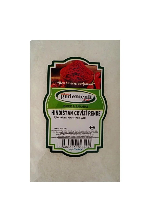 HİNDİSTAN CEVİZİ RENDE 400 GR