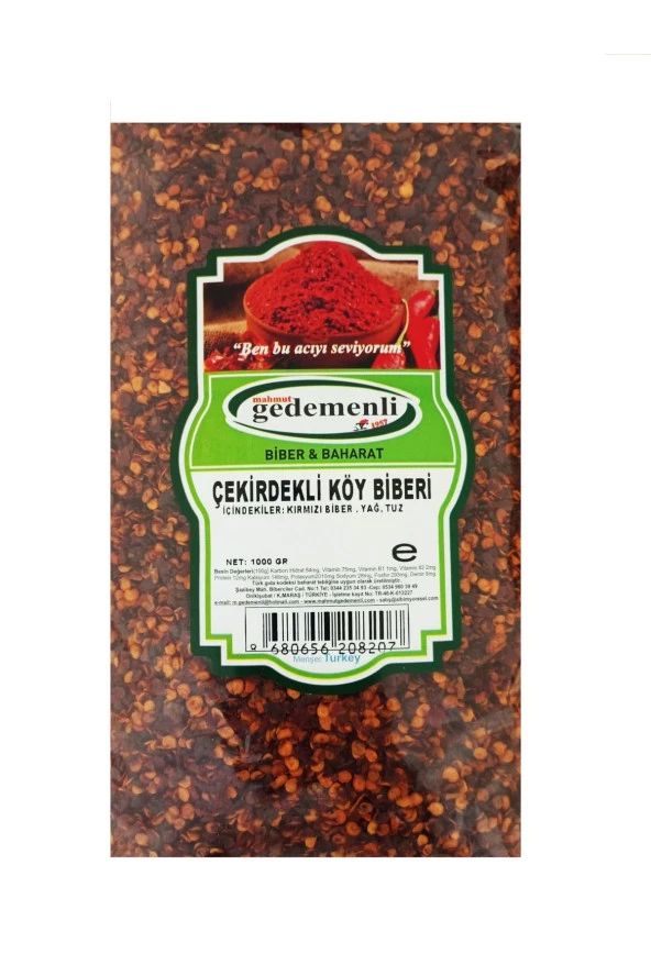 ÇEKİRDEKLİ KÖY BİBERİ 1000 GR