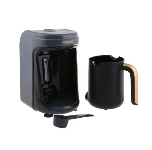 Homend Pottoman 1862H Türk Kahve Makinesi Antrasit Gold - 4