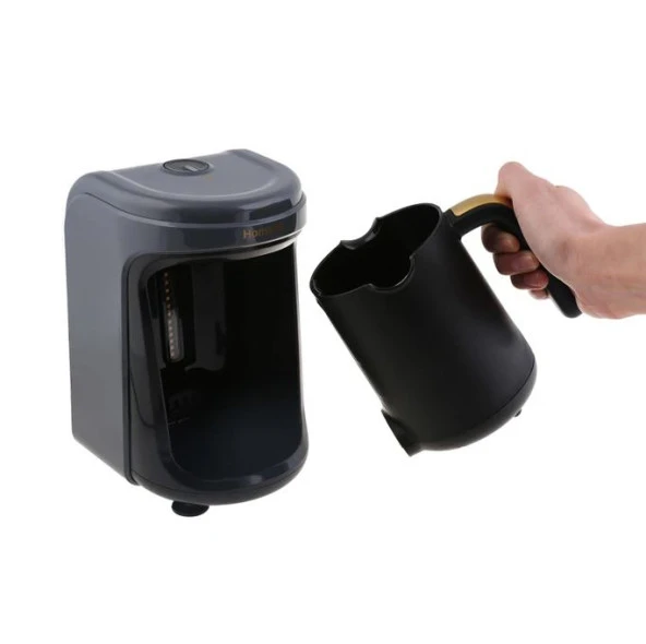 Homend Pottoman 1862H Türk Kahve Makinesi Antrasit Gold - 6