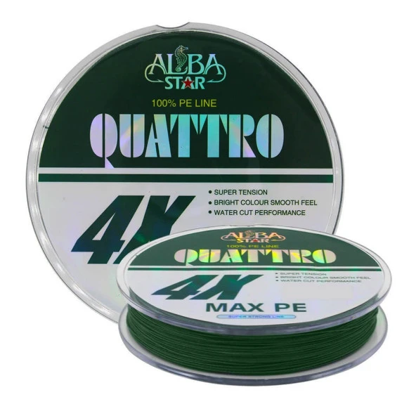 Albastar Quattro 300mt Darkgreen İp Misina 0.22mm - 20kg