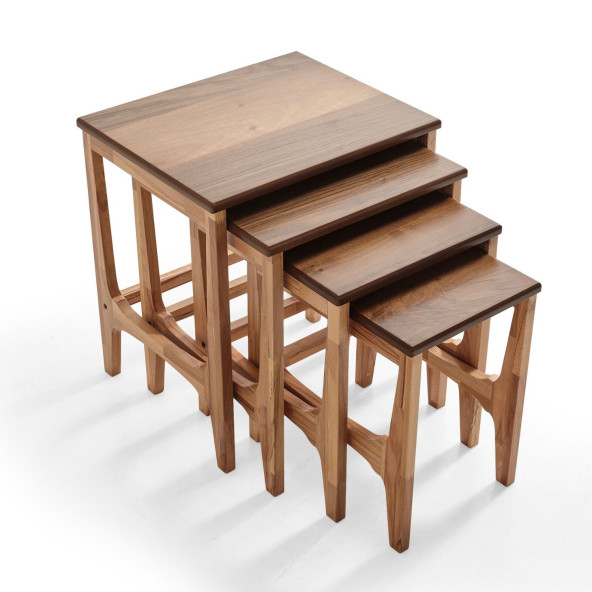 4lü sehpa, Zigon sehpa, Sehpa, Ahşap sehpa, Modern sehpa - 2