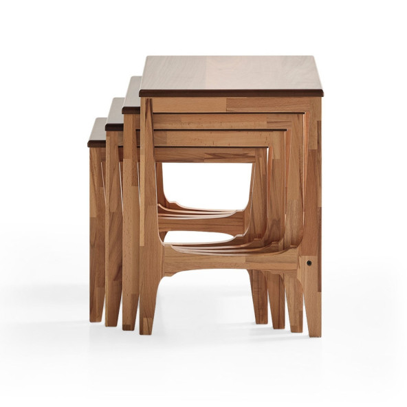 4lü sehpa, Zigon sehpa, Sehpa, Ahşap sehpa, Modern sehpa - 3