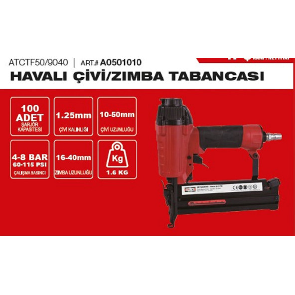 Attlas ATCT F50/9040 Havalı Çivi Zımba Tabancası - 2