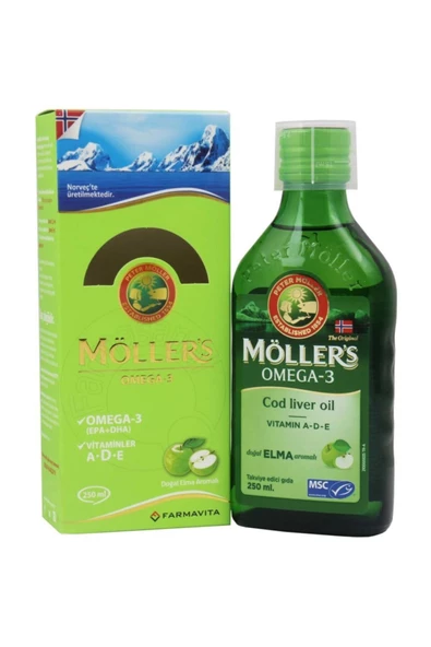 Möllers Elma Aromalı Balık Yağı 250 ml