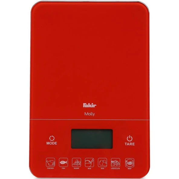 Fakir Molly Dijıtal Mutfak Tartısı - Kırmızı