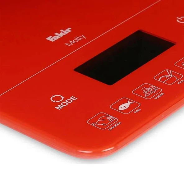 Fakir Molly Dijıtal Mutfak Tartısı - Kırmızı - 3