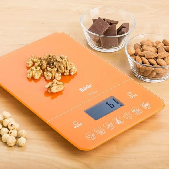 Fakir Molly Dijıtal Mutfak Tartısı - Turuncu - 4