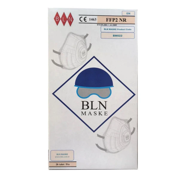BLN Aktif Form FFP2 NR Ventilli Konik Toz Maskesi (20 adet) - 4