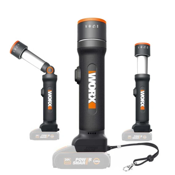 WORX WX027.9 20Volt 510 Lümen Çok Fonksiyonlu Led Fener (Akü Dahil Değildir) - Resim 6