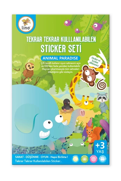 LİNO TEKRAR TEKRAR KULLANILABİLEN STICKER SETİ ANIMAL