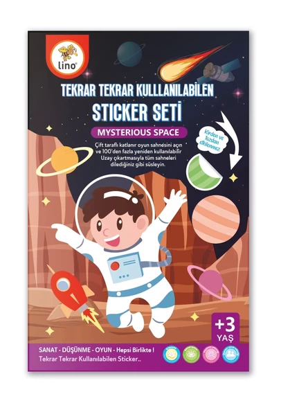 LİNO TEKRAR TEKRAR KULLANILABİLEN STICKER SETİ SPACE