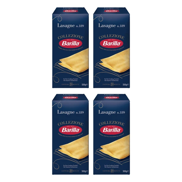 Barilla Lazanya / Lasagne n.189 Sade Makarna 500 Gr. x 4 Adet ürün görseli