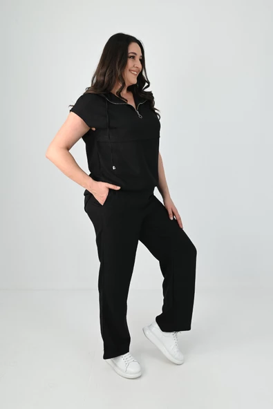 Kadın Büyük Beden Kolsuz Alt-Üst Takım 8069-25 - 4