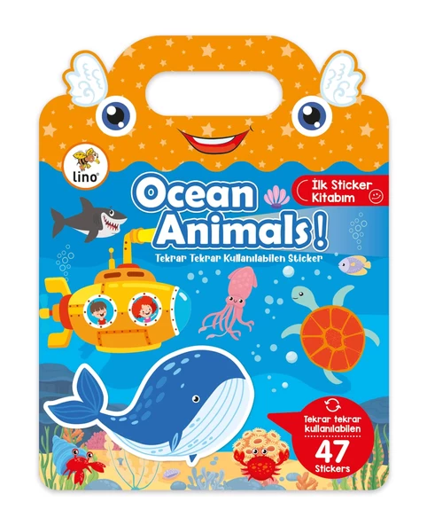 LİNO TEKRAR TEKRAR KULLANILABİLEN İLK STİCKER KİTABIM OCEAN ANIMALS