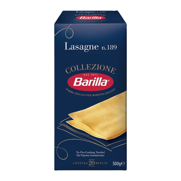 Barilla Lazanya / Lasagne n.189 Sade Makarna 500 Gr. x 4 Adet - Resim 3