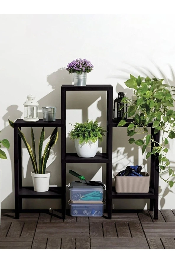 6 Katlı Modüler Raf Banyo Düzenleyici Mutfak Balkon Salon Bahçe Organizeri - 4