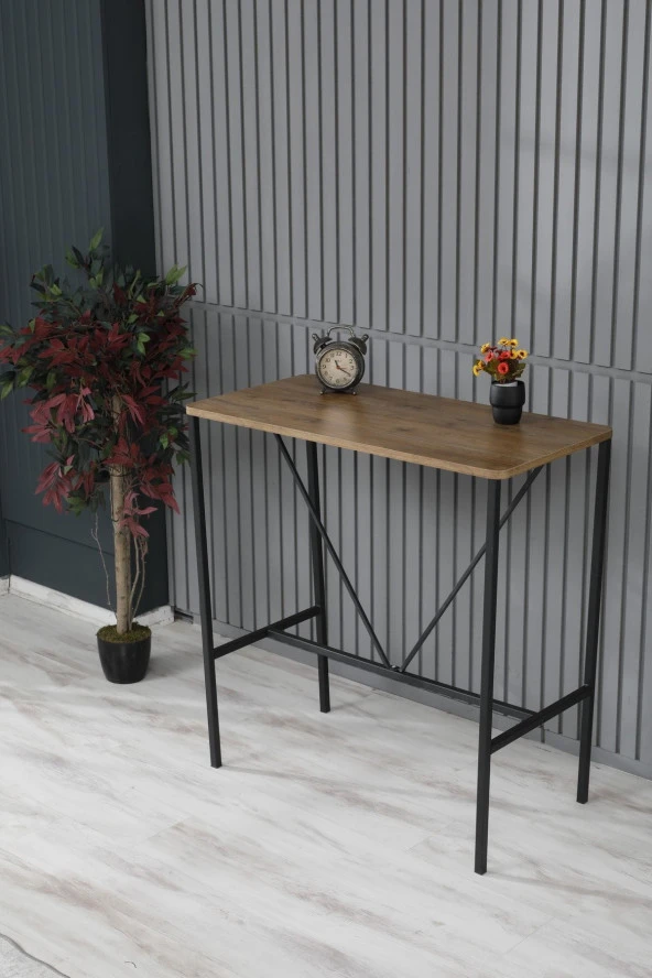 VIANEM Bar Masası Mutfak Masası Ceviz