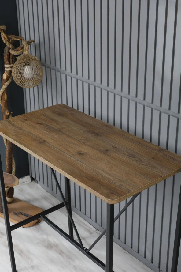 VIANEM Bar Masası Mutfak Masası Ceviz - 3