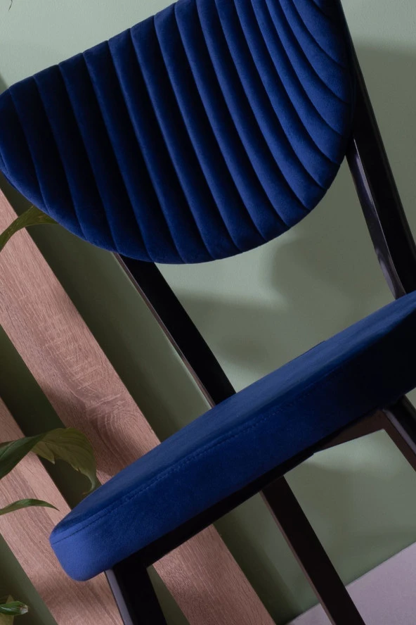VIANEM Kütük Desenli MDF Elma Mutfak Masa Takımı 4 Sandalyeli Salon Yemek Masa Takımı - 4