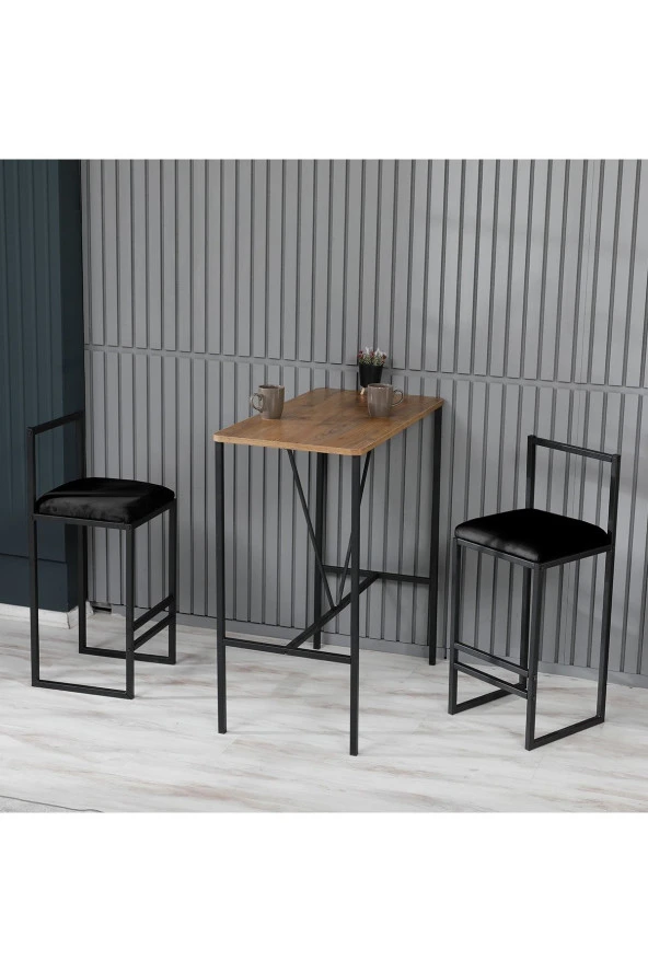 VIANEM Ikili Bar Sandalyesi Bar Masası Takımı