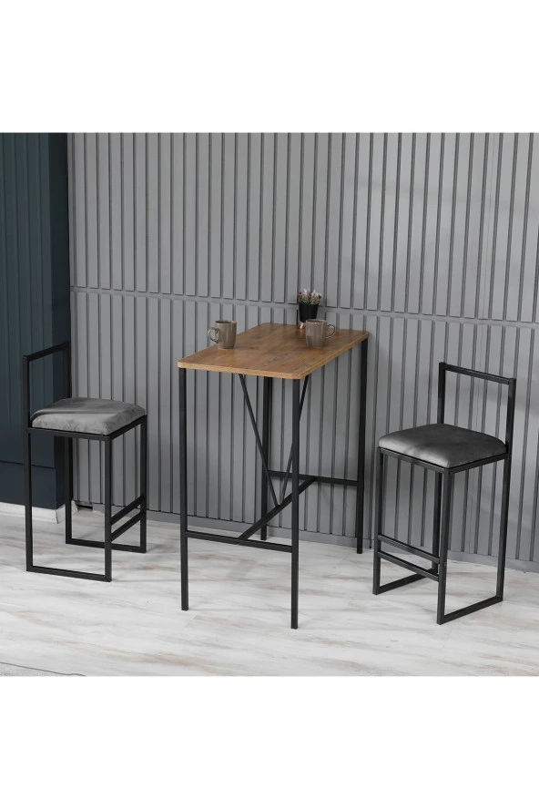 VIANEM Ikili Bar Sandalyesi Bar Masası Takımı ürün görseli 1