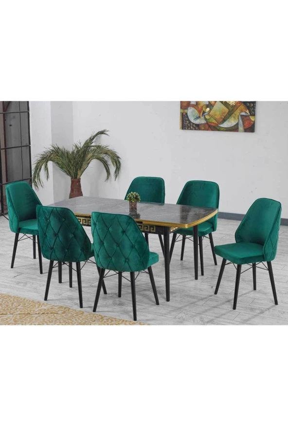 VIANEM Lexus Mutfak Sandalyesi Yemek Odası Salon Oturma Odası Sandalyesi - Ahşap Ceviz Ayak - Resim 4