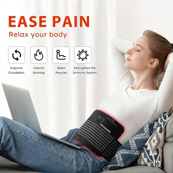 Viconor Vücut Konforu için Kırmızı Işık Terapi Kemeri - Kablosuz App Kontrol - 2