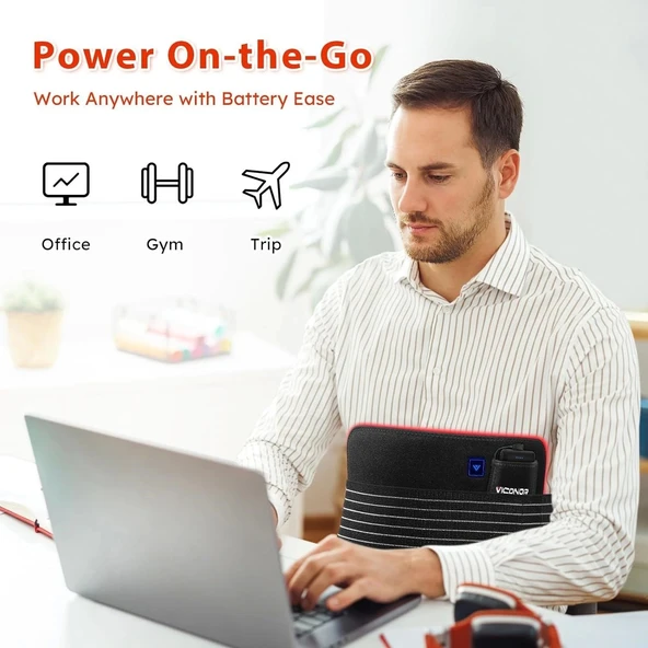 Viconor Vücut Konforu için Kırmızı Işık Terapi Kemeri - Kablosuz App Kontrol - 4