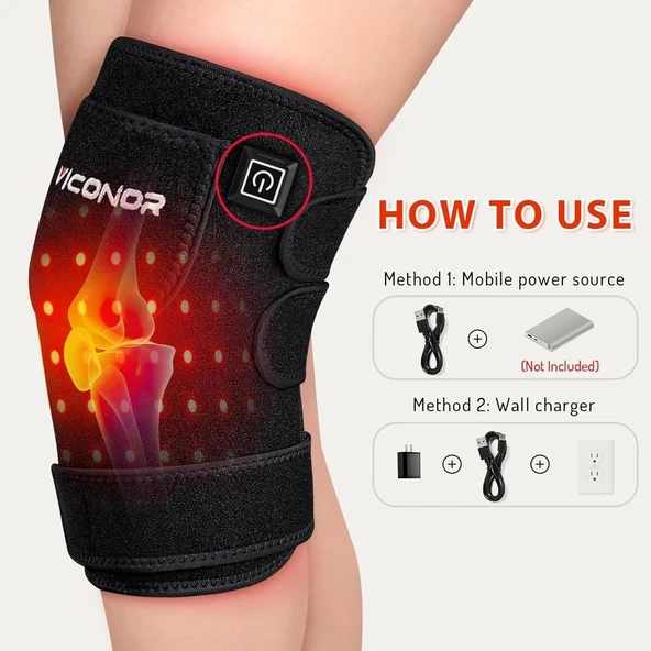 Viconor Diz Kızılötesi Kırmızı Işık Terapisi 660nm 850nm Dirsek Eklemi İçin - 4