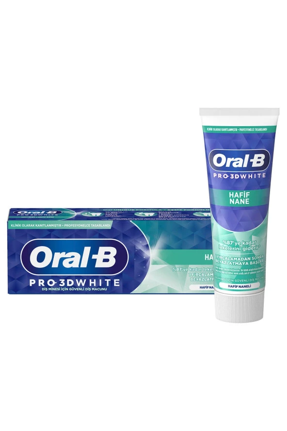 Oral-B Pro 3D White Hafif Nane Diş Macunu 75 ml - 2