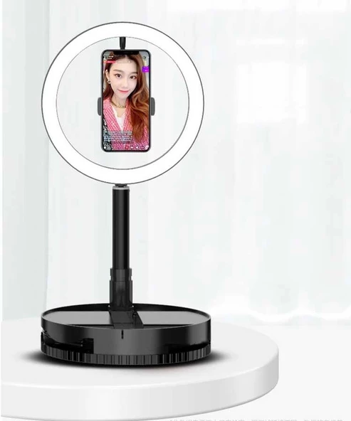 Uyumlu 26 Cm Foldable Işıklı Telefon Tutucu Ring Light