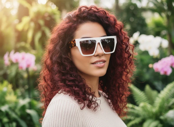 Sol.K Comcarrox-k Kadın Güneş Gözlüğü Büyük Lensli uv400 cr-39 lens Beyaz - Resim 5