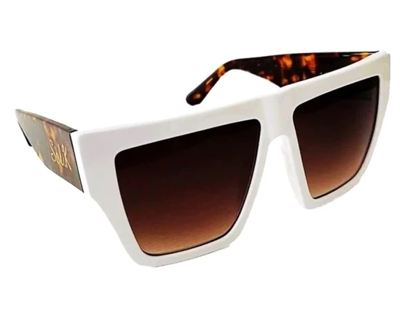 Sol.K Comcarrox-k Kadın Güneş Gözlüğü Büyük Lensli uv400 cr-39 lens Beyaz - Resim 8