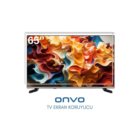 65" Inç 165 Ekran Onvo Uyumlu Koruyucu Android Webos Smart Hd Kırılmaz Paneli