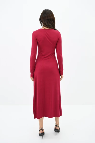 Kadın Fermuar Detaylı Elbise 5198-24 - 6