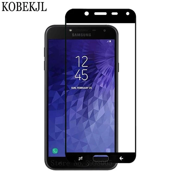 Samsung Uyumlu J4 Kenarları Kırılmaya Dayanıklı Cam Ekran Koruyucu