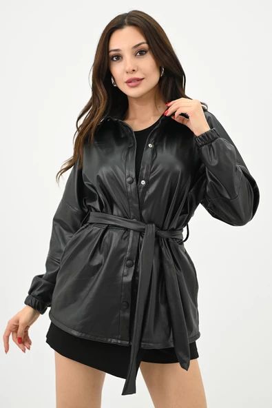 Kadın Suni Deri Tunik 1699-24 - 8