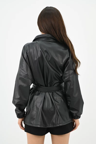 Kadın Suni Deri Tunik 1699-24 - 10