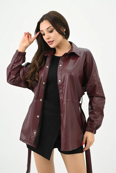 Kadın Suni Deri Tunik 1699-24 - 3