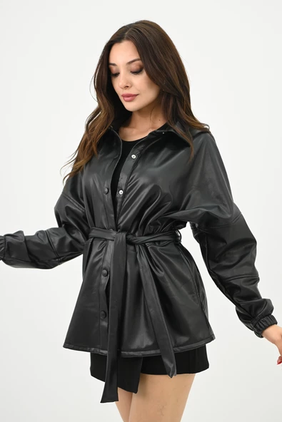 Kadın Suni Deri Tunik 1699-24 - 9