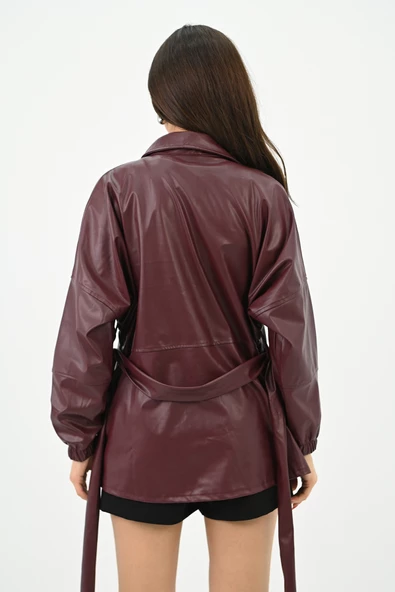 Kadın Suni Deri Tunik 1699-24 - 4