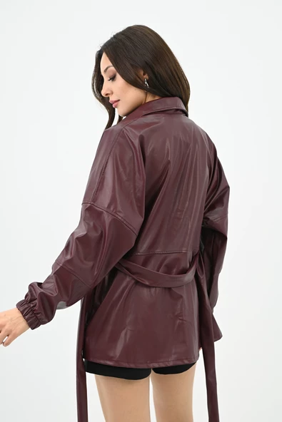 Kadın Suni Deri Tunik 1699-24 - 5