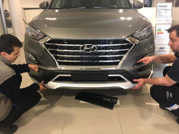 AUTOGP Hyundai tucson ön arka tampon koruması difüzör 2018 2019 2020 1.6 (Kalın Tip) - 2