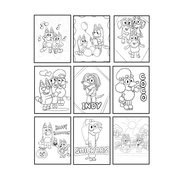Bluey Boyama Defteri Bluey Eğitici Defter Bluey Aktivite Defteri Bluey Set - 3