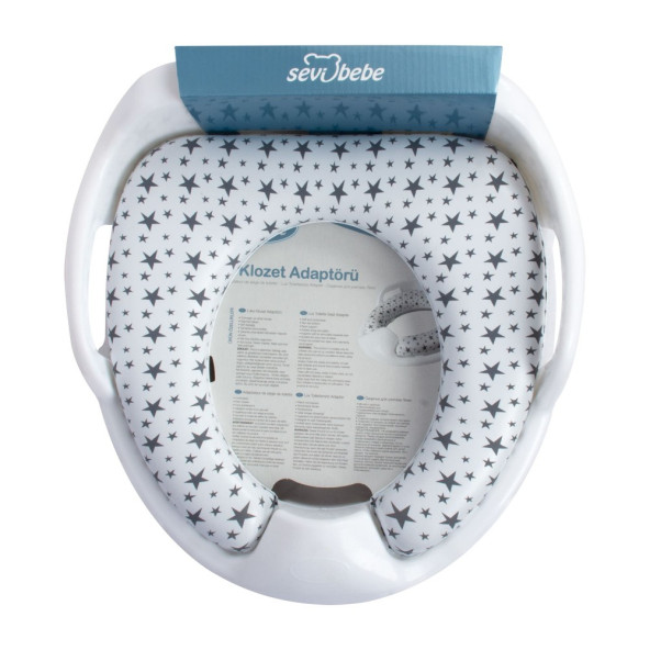 Sevi Bebe Lük Klozet Adaptörü Gri Yıldız - Resim 5