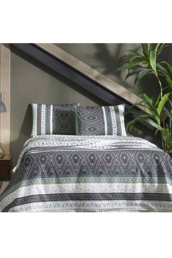 Taç Sadler Yeşil Çift Kişilik Pamuklu Pike Takımı