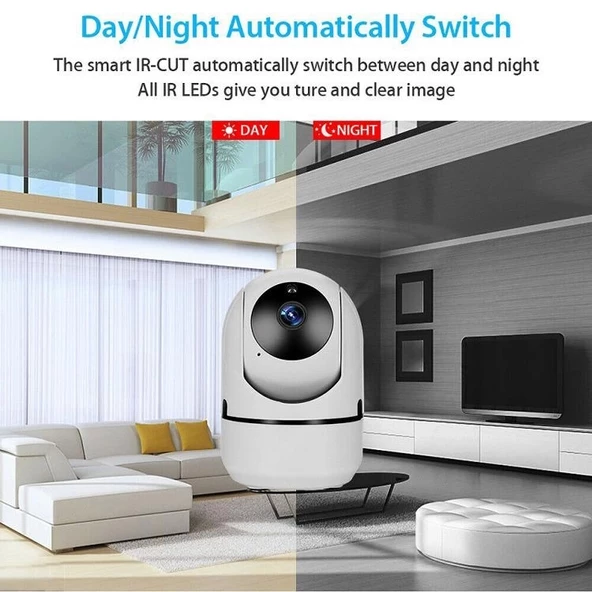 Hafıza Kartlı Wifi Kamera Bebek Telsiz Kamera Hareket Algılama İle İzleme Ses Dinleme - 5