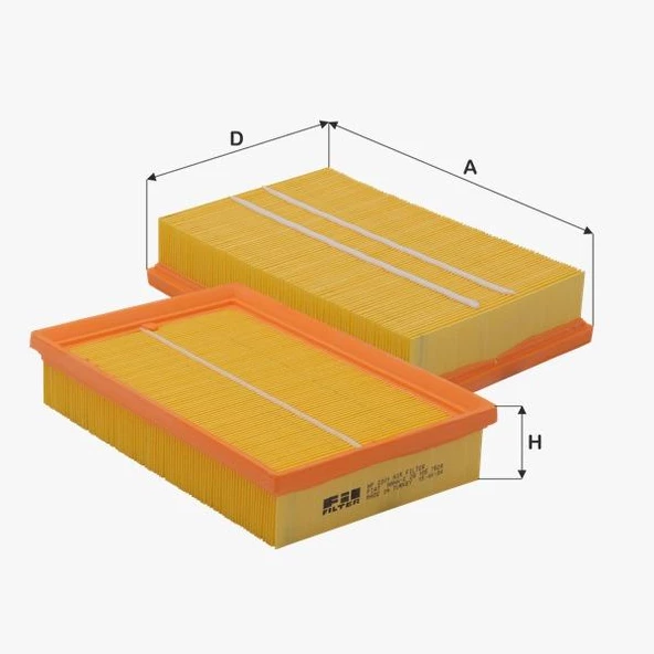 Fil Filtre HAVA FILTRESI BRAVO 07> STILO 01> 1.9 JTD 1.9D MTJ ürün görseli 1